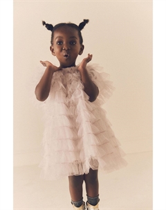 Платье из блестящей сетки с оборками (3 мес 8 лет), розовый Next