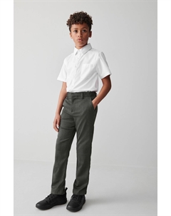 Брюки для мальчиков для старшей школы с прямыми штанинами, серый Clarks