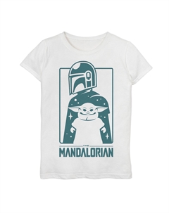 Футболка с плакатом и графическим рисунком «Мандалорские силуэты» для девочек 7–16 лет Star wars