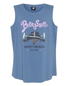 Топ, синий Polo sylt