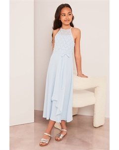 Платье-макси на бретелях для особых случаев, синий Lipsy