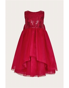 Платье из органзы с пайетками Оливия, красный Monsoon