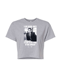 Укороченная футболка The Office Michael Jokes для юниоров, серый Licensed character