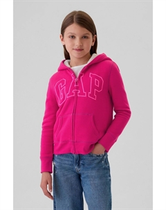 Толстовка с капюшоном на молнии с подкладкой из шерпы и логотипом (4 13 лет), розовый Gap