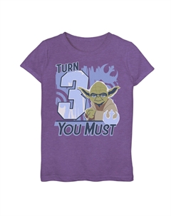 Футболка с логотипом «You Must Rebel» для девочек 7–16 лет «Звездные войны Йода, поворот 3» и графическим рисунком Star wars