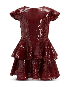 Платье Mindie с пайетками для девочек - Little Kid, Big Kid, красный Bardot junior