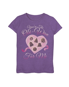 Шоколадная футболка в форме сердца с надписью «Для меня ты Оби-Ван» для девочек 7–16 лет «Звездные войны» Star wars