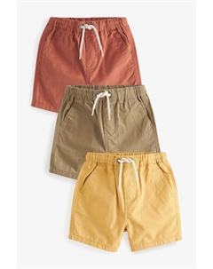 Две пары шорт светло-коричневого цвета ржаво-желтой охры, коричневый Next