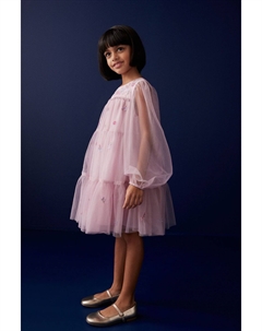 Платье из мягкой сетки с длинными рукавами (3 16 лет), розовый Next