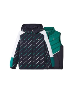 Kids Пуховик/пуховик, цвет Set of 2 (green coat + green vest) Fila