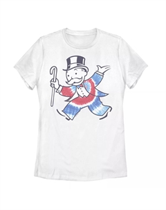 Костюм «Монополия» для юниоров. Футболка с портретом в стиле тай-дай Mr. Monopoly. Licensed character