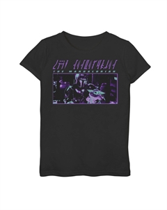 Футболка с рисунком «Насыщенный портрет» для девочек 7–16 лет, «Звездные войны», «Мандалорец», «Ребенок», он же «Малышка Йода» Star wars