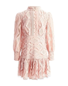 Кружевное мини-платье Talina для девочек - Little Kid, Big Kid, розовый Bardot junior