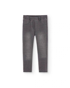 Джинсовые леггинсы для девочки с задними карманами, серый Boboli