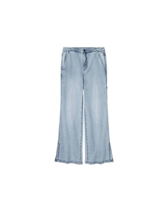 Детские джинсы для девочек Peperts!, широкие брюки, завышенная талия, синий Peppert's