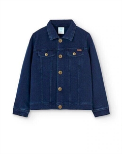 Джинсовая куртка для девочки на пуговицах, синий Boboli