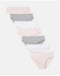 Набор из семи трусиков для девочек с принтом в горошек, мультиколор Cotton juice