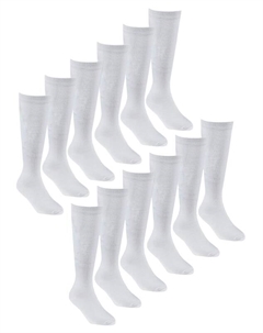 Длинные школьные носки для детей, белый Sock snob