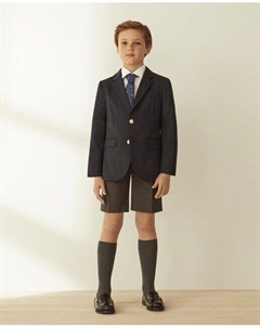 Однотонные шерстяные бермуды для мальчика, темно-серый Coconut el corte inglés