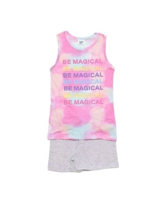 Летняя пижама на широких бретелях 23117571 для девочек, розовый Тобоган