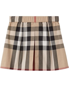 Юбка Kids Check Pleated Skirt, бежевый Burberry