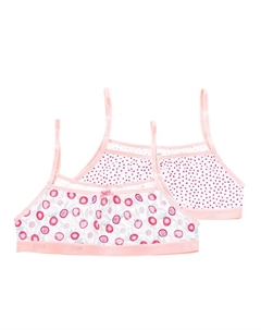 Pack 2 комфортный верхний бюстгальтер без косточек d0bv7 для девочек, мультиколор Dim