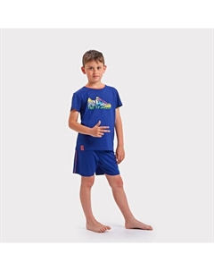 Пижама для мальчика с короткими рукавами и круглым вырезом 1150 дирхамов, синий Munich