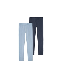 Детские леггинсы для девочек Peperts!, 2 шт., высокое содержание хлопка, темно-синий/голубой Peppert's