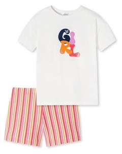 Пижамы для девочек world из органического хлопка, белый Schiesser