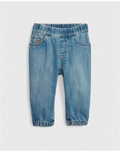 Джинсы для девочки с эластичной резинкой на талии, синий Gap