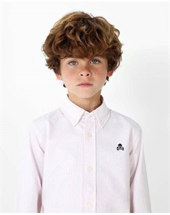 Рубашка для мальчика с длинными рукавами в полоску, розовый Scalpers