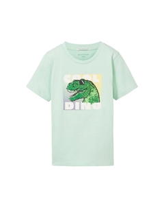 Футболка, цвет Green/Dark Green Tom tailor