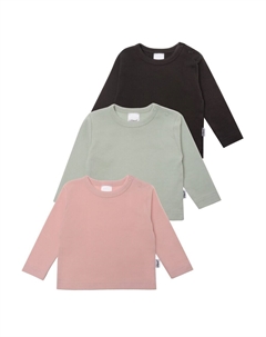 Лонгслив, светло-зеленый/розовый/черный Лилипут