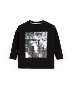 Лонгслив, черный Gulliver