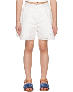 Детские белые шорты с фестонами Chloe