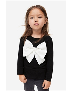 Топ из джерси с аппликациями, черный H&m