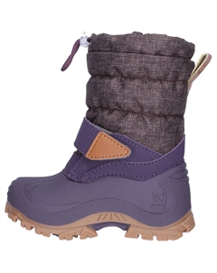 Зимние сапоги "Snowboots Finn" из натуральной шерсти, цвет Lila-Gemustert Lurchi