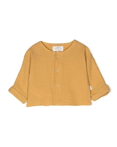 Кардиган из сирсакера на пуговицах, желтый Teddy & minou