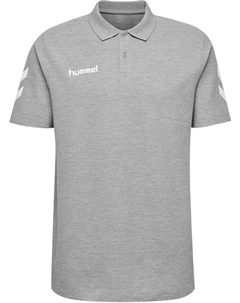 Поло Hmlgo Kids Cotton Polo, серый меланж Hummel