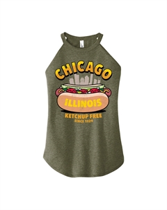 Майка с высоким воротником и графическим рисунком для юниоров Chicago Hot Dog, зеленый Licensed character