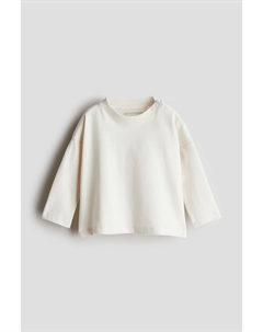 Рубашка с длинным рукавом из хлопка, белый H&m