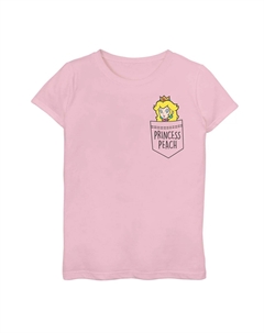Футболка Nintendo с карманом и персиковым рисунком для девочек 7–16 лет Licensed character