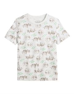 Футболка с короткими рукавами «Парк Юрского периода» для мальчиков 4–12 лет, цвет Oatmeal Jumping beans
