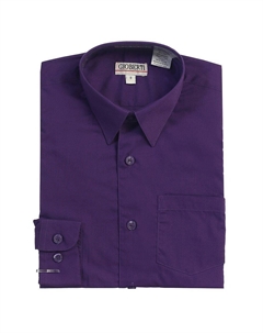 Детская однотонная классическая рубашка с длинными рукавами, цвет Purple B Gioberti