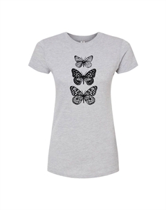 Футболка приталенного кроя с узором «бабочки» для юниоров, серый Licensed character