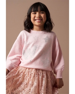 Джемпер с искрящимся узором Грейс, розовый Angel & rocket