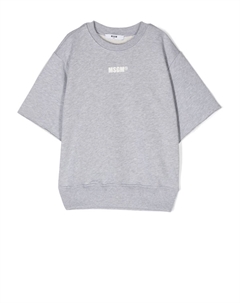 Футболка с логотипом, серый Msgm kids