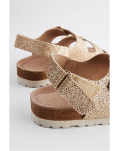 Сандалии с двумя ремешками и пробковой подошвой, желтый Next