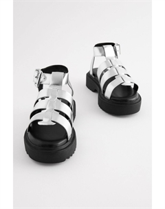 Толстые гладиаторские сандалии, серебряный Next