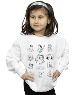 Однотонная толстовка The Rise Of Skywalker Resistance Персонажи Линейка, белый Star wars